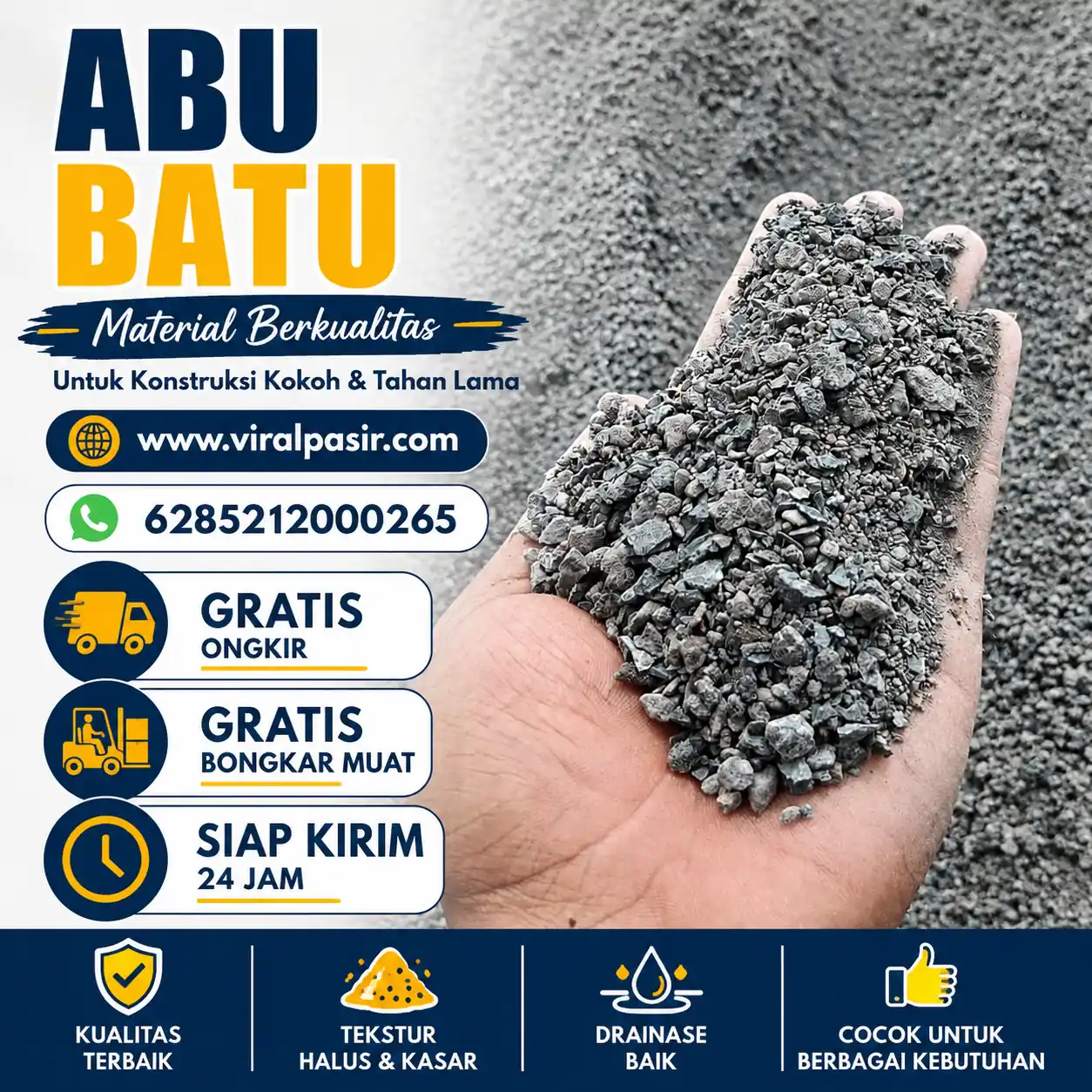 jual batu abu batu murah di jabodetabek siap kirim 24 jam 2026