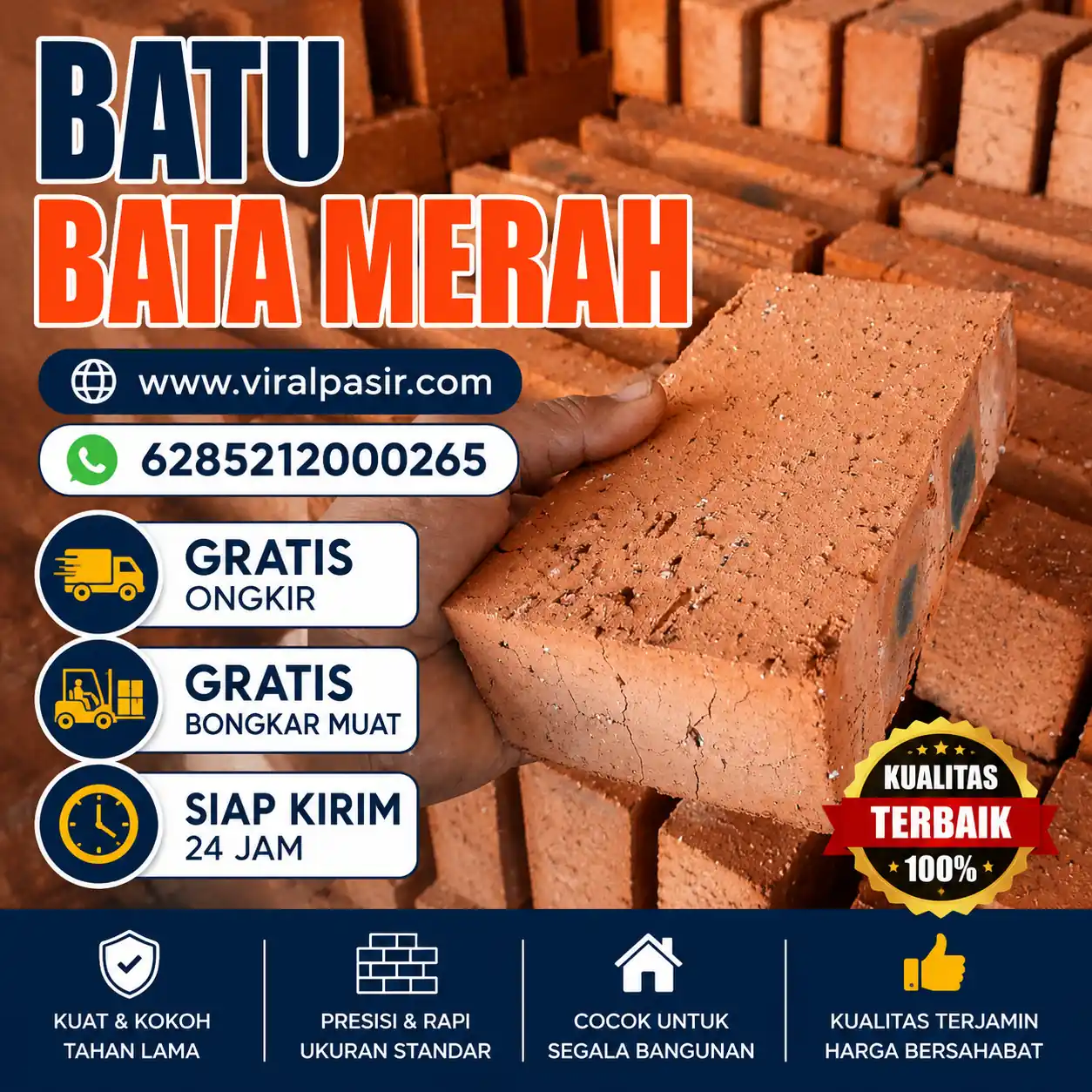jual batu bata merah murah di jabodetabek siap kirim 24 jam 2026