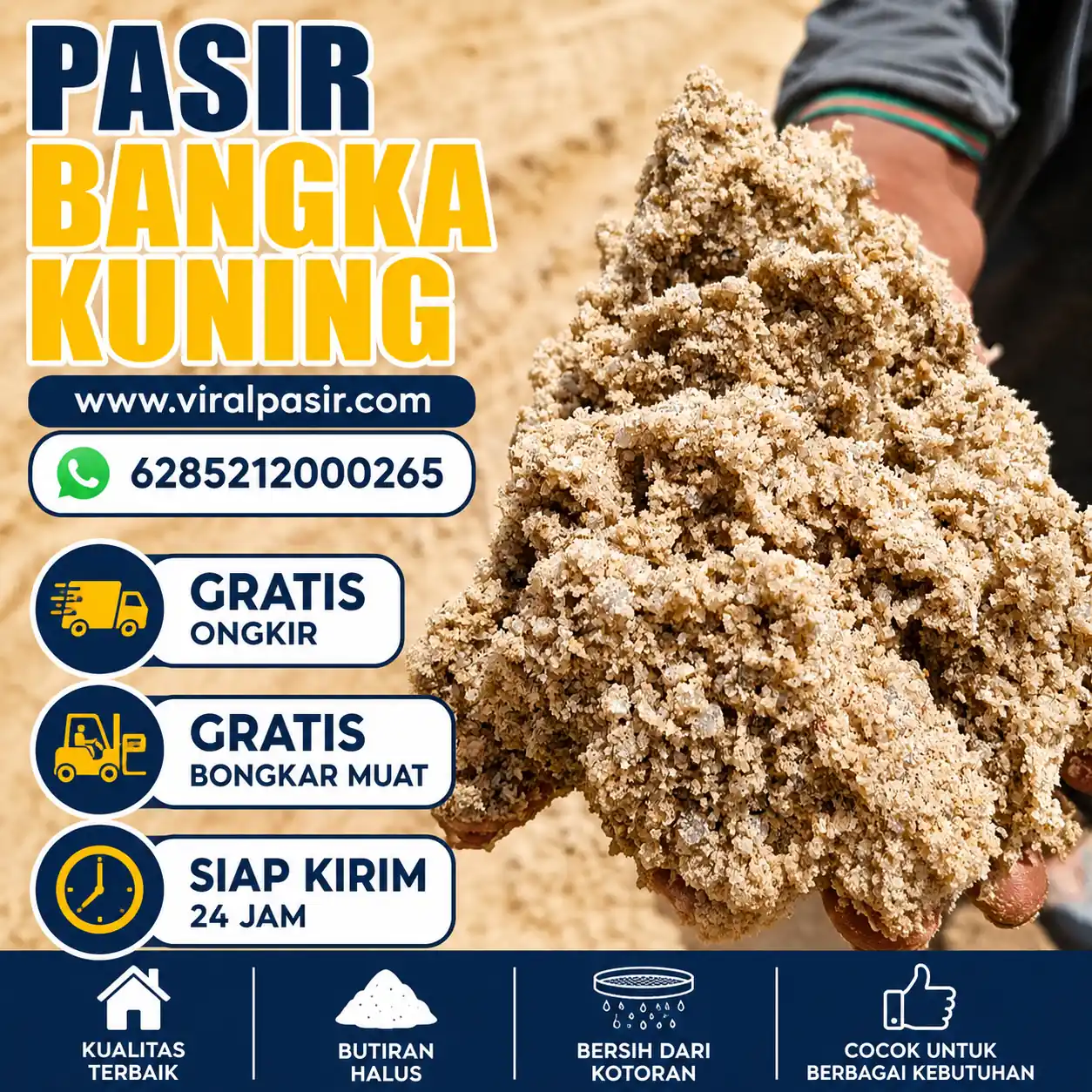 jual pasir bangka kuning murah di jabodetabek siap kirim 24 jam 2026