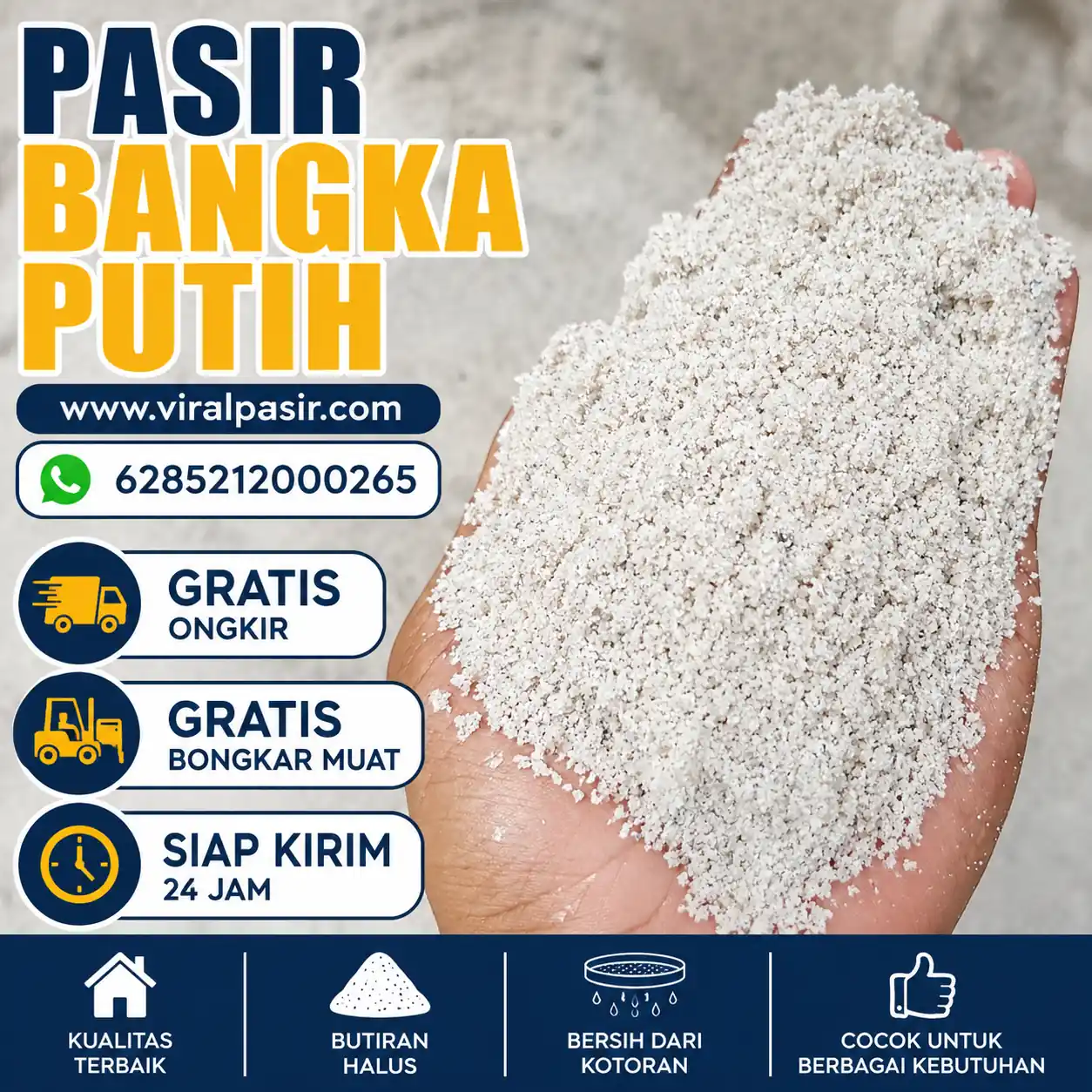 jual pasir bangka putih murah di jabodetabek siap kirim 24 jam 2026