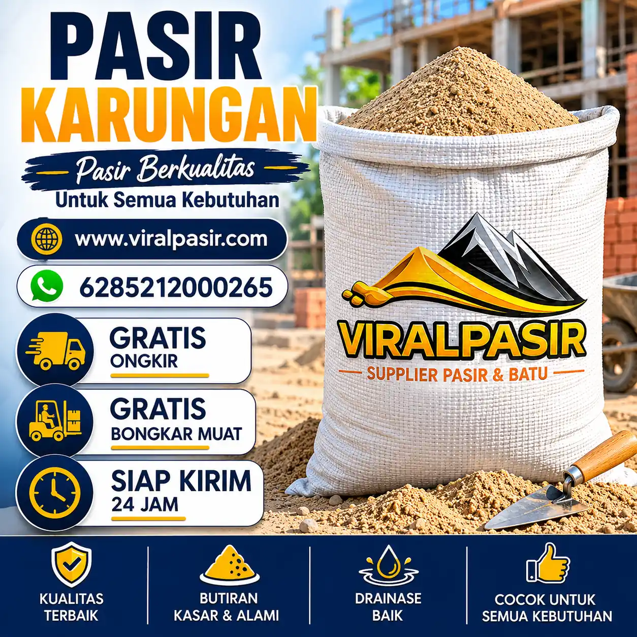 jual pasir karungan murah di jabodetabek siap kirim 24 jam 2026