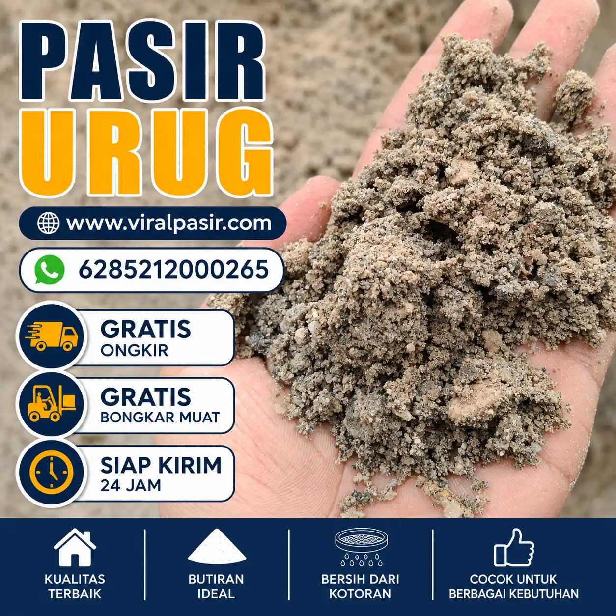jual pasir urug murah di jabodetabek siap kirim 24 jam 2026